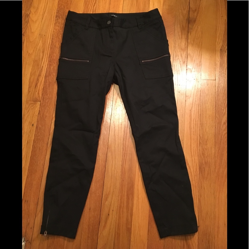 LOFT skinny cargo jeans SZ 8P Black - Picture 2 of 4